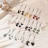Natural Gemstone Dangle Earrings Sets EJEW-JE02813-1