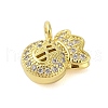 Rack Plating Brass Micro Pave Clear Cubic Zirconia Pendants KK-S380-36G-2