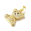 Brass Micro Pave Cubic Zirconia Pendants KK-Z102-19G-2