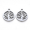 Non-Tarnish 201 Stainless Steel Pendants X-STAS-N092-17-2