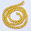 Electroplate Glass Beads Strands EGLA-A034-P6mm-B03-2