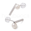 Natural Pearl Ear Studs EJEW-P286-18P-2