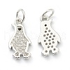 Brass Clear Cubic Zirconia Charms ZIRC-B010-06-3