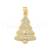 Brass Micro Pave Cubic Zirconia Pendants KK-U044-02G-01-1
