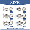 12Pcs 6 Size 201 Stainless Steel Grooved Finger Ring Settings STAS-TA0002-15P-3