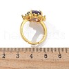 Sunflower Natural Fluorite Finger Rings RJEW-B113-03G-01-5
