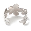 Rack Plating Brass Flower Open Cuff Bangles BJEW-B098-02P-3