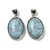 Synthetic Turquoise Pendants G-Z050-06C-1