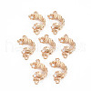 Rack Plating Brass Micro Pave Clear Cubic Zirconia Links Connectors KK-T060-51-RS-1
