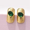 Brass & Glass & Plastic Stud Earrings EJEW-D302-03G-05-4