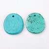 Natural Howlite Charms X-TURQ-G929-B02-2