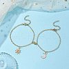 Sun & Moon 304 Stainless Steel Charm Couple Bracelets BJEW-TA00526-2