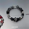 Dragon Alloy Glass Round Beaded Stretch  Bracelets for Women WGCDDF3-05-1