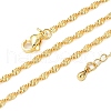 Brass Singapore Chains Necklaces for Women NJEW-D302-36G-5