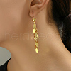 Palm Tassel Brass Hoop Earrings LG9400-1