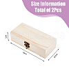 Rectangle Unfinished Wood Craft Storage Boxes CON-WH0095-57-2