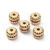 Brass Micro Pave Cubic Zirconia Beads KK-C071-06G-02-1