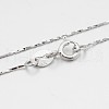 Anti-Tarnish Rhodium Plated 925 Sterling Silver Coreana Chain Necklaces STER-M086-17A-1