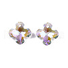 Electroplated Glass Charms EGLA-N006-060-1