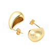 Rack Plating Teardrop Brass Stud Earrings for Women EJEW-B053-02G-2