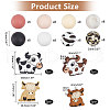 CHGCRAFT 72pcs 12 style Food Grade Silicone Focal Beads SIL-CA0003-20-2
