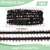 BENECREAT 5 Yards Paillette with Glass Seed Bead Ribbons OCOR-BC0007-67A-2