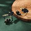Natural Obsidian Cuff Rings RJEW-B122-02G-05-3