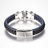 Men's Braided Leather Cord Bracelets BJEW-H559-15C-3