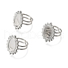 Tarnish Resistant 304 Stainless Steel Cuff Ring Findings PW-WG41752-02-5
