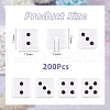 DICOSMETIC 200Pcs Acrylic Beads FIND-DC0006-47-2