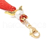 Angel Glass Pearl & MIYUKI Seed Beaded & Polycotton Tassel Pendant Decorations HJEW-MZ00197-05-2