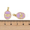 Brass Micro Pave Cubic Zirconia Pendants KK-C093-05G-01-3