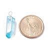 Electroplated Natural Quartz Pendants PALLOY-JF01263-3