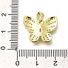 Rack Plating Brass Micro Pave Clear Cubic Zirconia Pendants KK-M309-16G-02-3