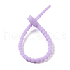 Heart Shape Silicone Cable Zip Ties AJEW-C034-02D-3