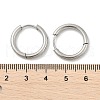 Tarnish Resistant 201 Stainless Steel Huggie Hoop Earrings Findings STAS-F149-33P-B-4