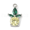 Brass Micro Pave Cubic Zirconia Pendants KK-P290-02C-P-1