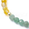 Natural Mixed Gemstone Roundle Beaded Bracelets BJEW-JB11284-3