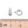 Rack Plating Brass Micro Pave Cubic Zirconia Tube Bails X-ZIRC-I012-05P-RS-4