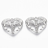 Brass Micro Pave Cubic Zirconia Pendants KK-R130-020P-NF-1