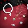 Beebeecraft 8Pcs 4 Style Rack Plating Brass Micro Pave Cubic Zirconia Pendants KK-BBC0005-80-4