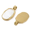 Ion Plating(IP) 304 Stainless Steel Pave Natural White Shell Pendants STAS-B075-23G-2