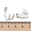 Natural White Shell Butterfly Pendants KK-U043-25P-3