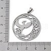 Non-Tarnish 304 Stainless Steel Pendants STAS-B062-15P-3