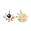Brass Micro Pave Clear Cubic Zirconia Pendants ZIRC-E006-04G-03-1