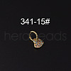 Brass Micro Pave Colorful Cubic Zirconia Dangle Hoop Cartilage Earrings WG676EA-15-1