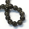 Baking Painted Transparent Crackle Glass Round Bead Strands DGLA-Q018-10mm-10-2