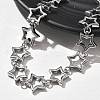 304 Stainless Steel Star Link Chain Necklaces for Women Men NJEW-A043-05P-2