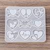 Valentine's Day Theme DIY Pendant Silicone Molds SIL-F016-03B-3