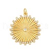 Brass Micro Pave Cubic Zirconia Pendants KK-U055-26G-1